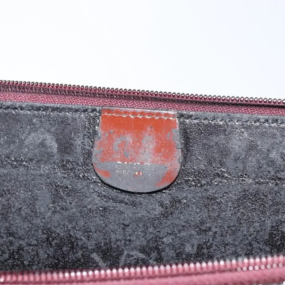 Gucci Patent Leather Clutch Bag Brown